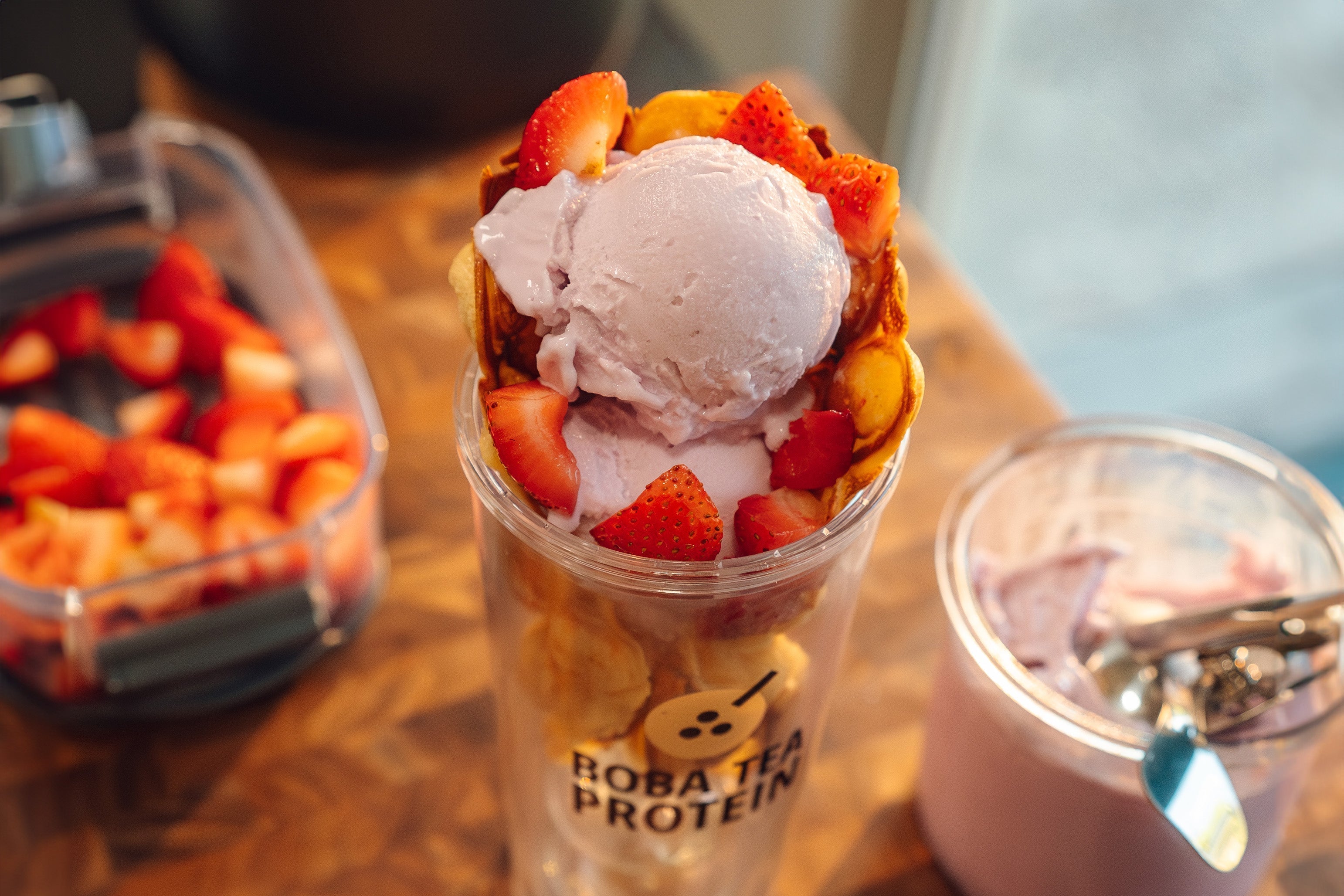 Taro Hong Kong Egg Waffles-Boba Tea Protein
