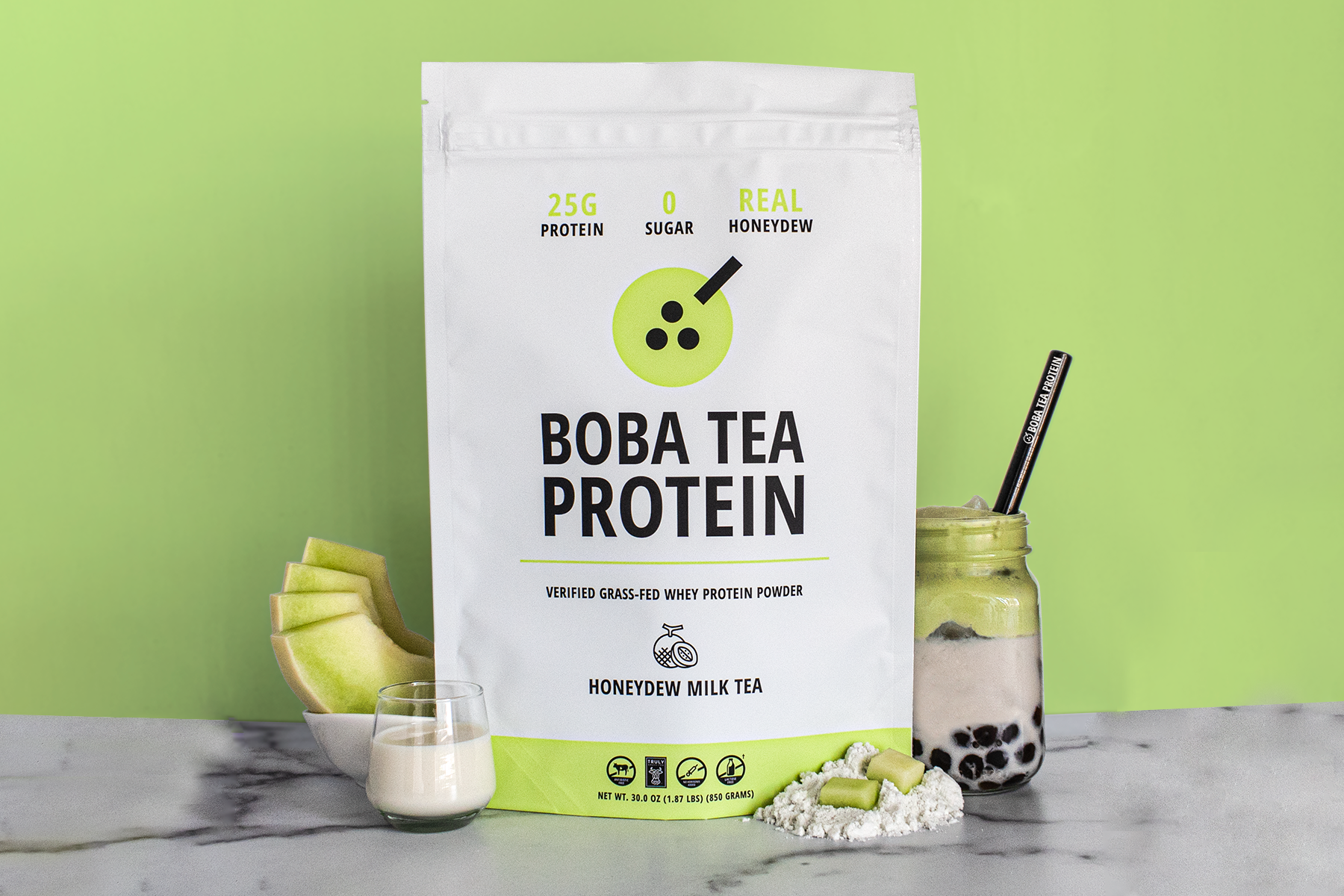 Introducing Our Honeydew Milk Tea!-Boba Tea Protein