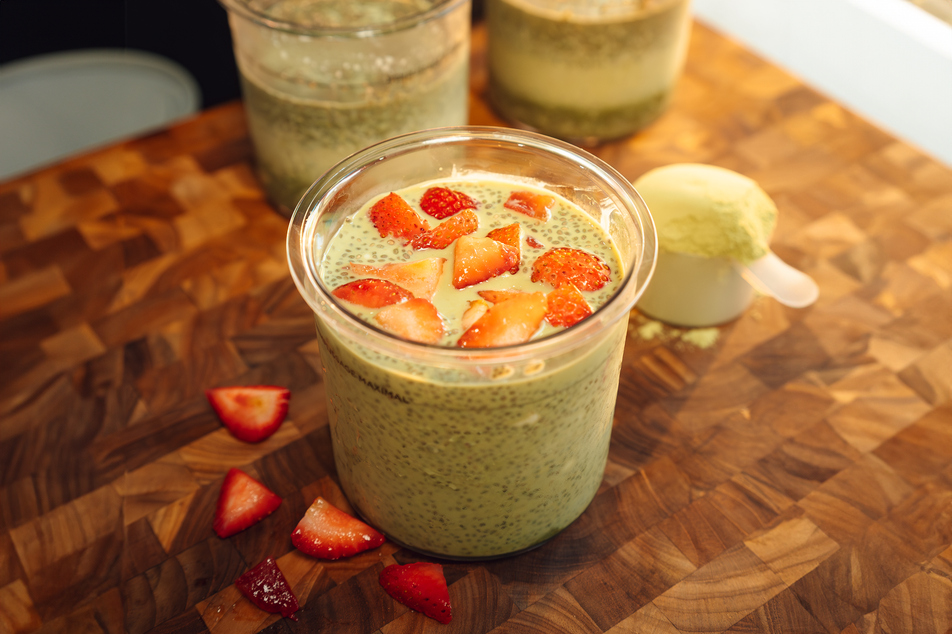 Matcha Chia Seed Pudding-Boba Tea Protein