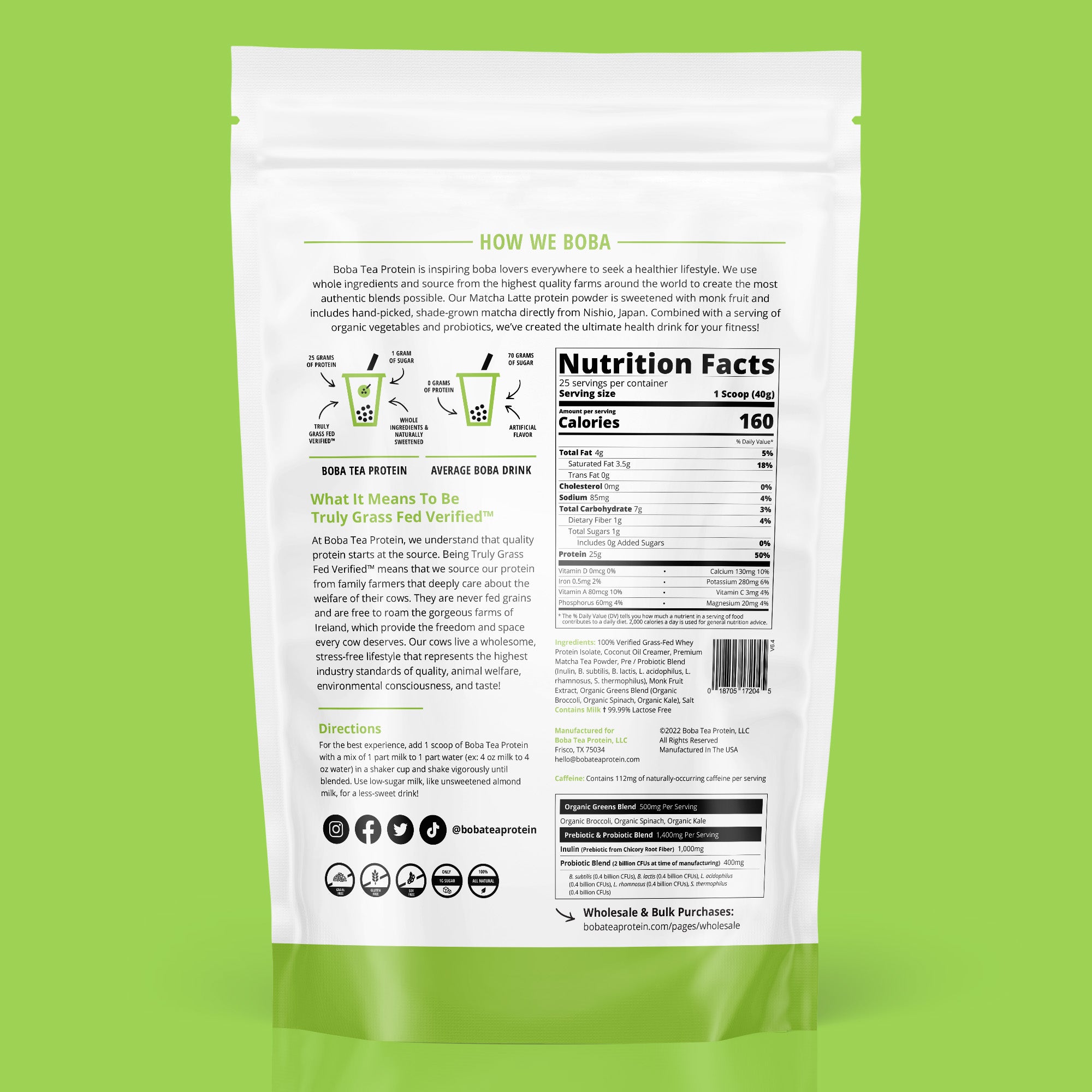 Matcha Latte Whey Protein