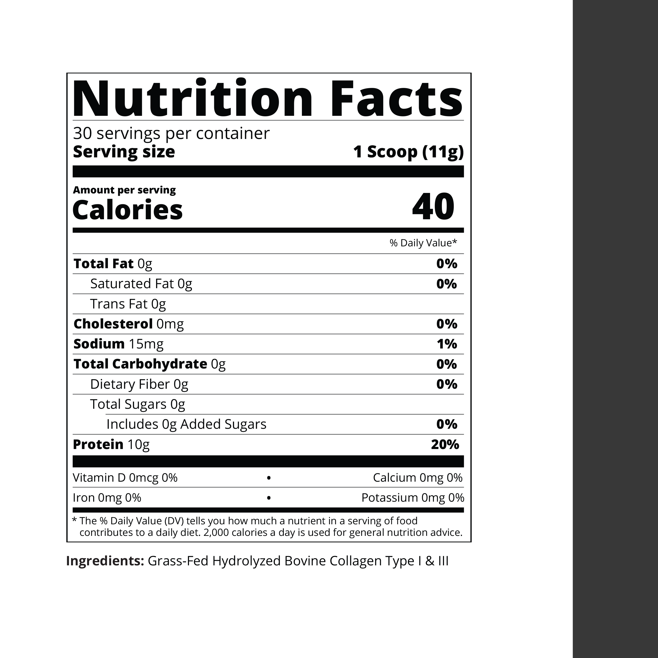 Unflavored Collagen-Boba Tea Protein
