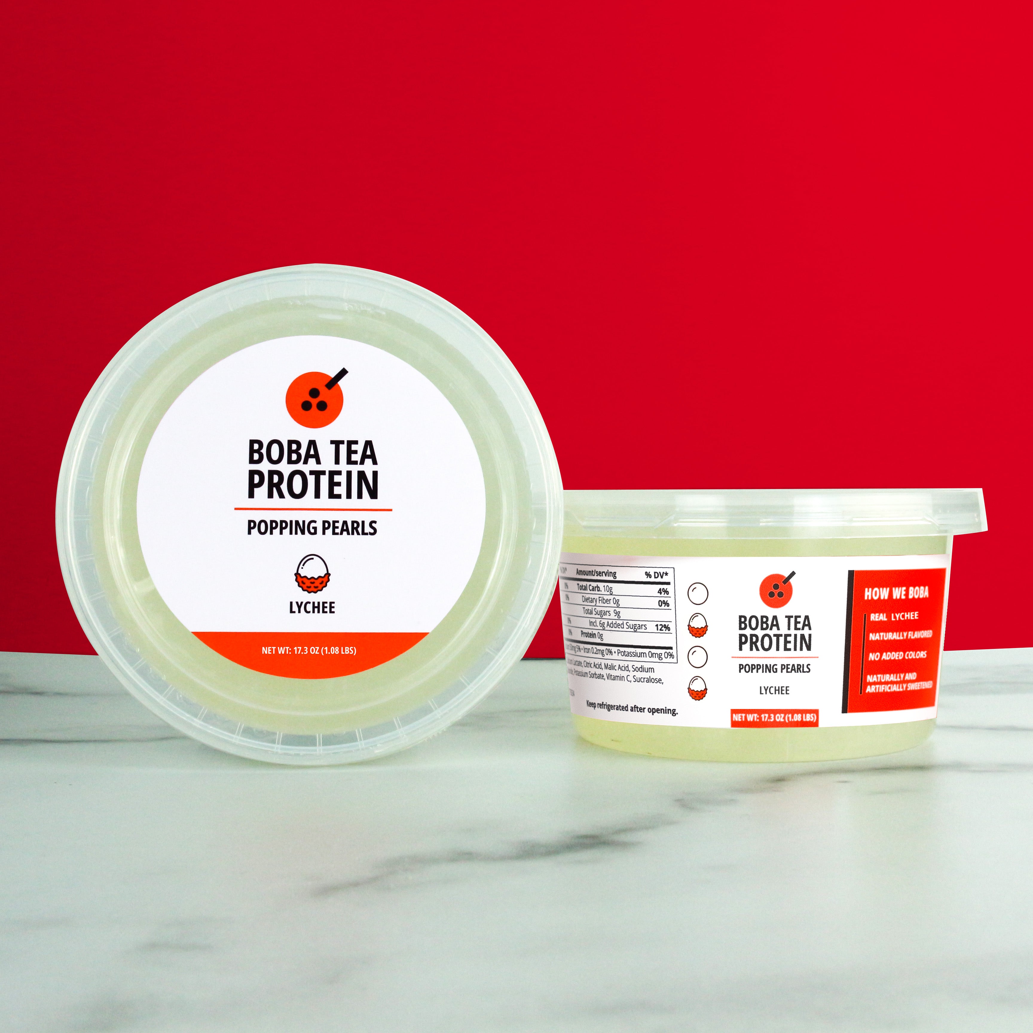Lychee Popping Pearls-Boba Tea Protein