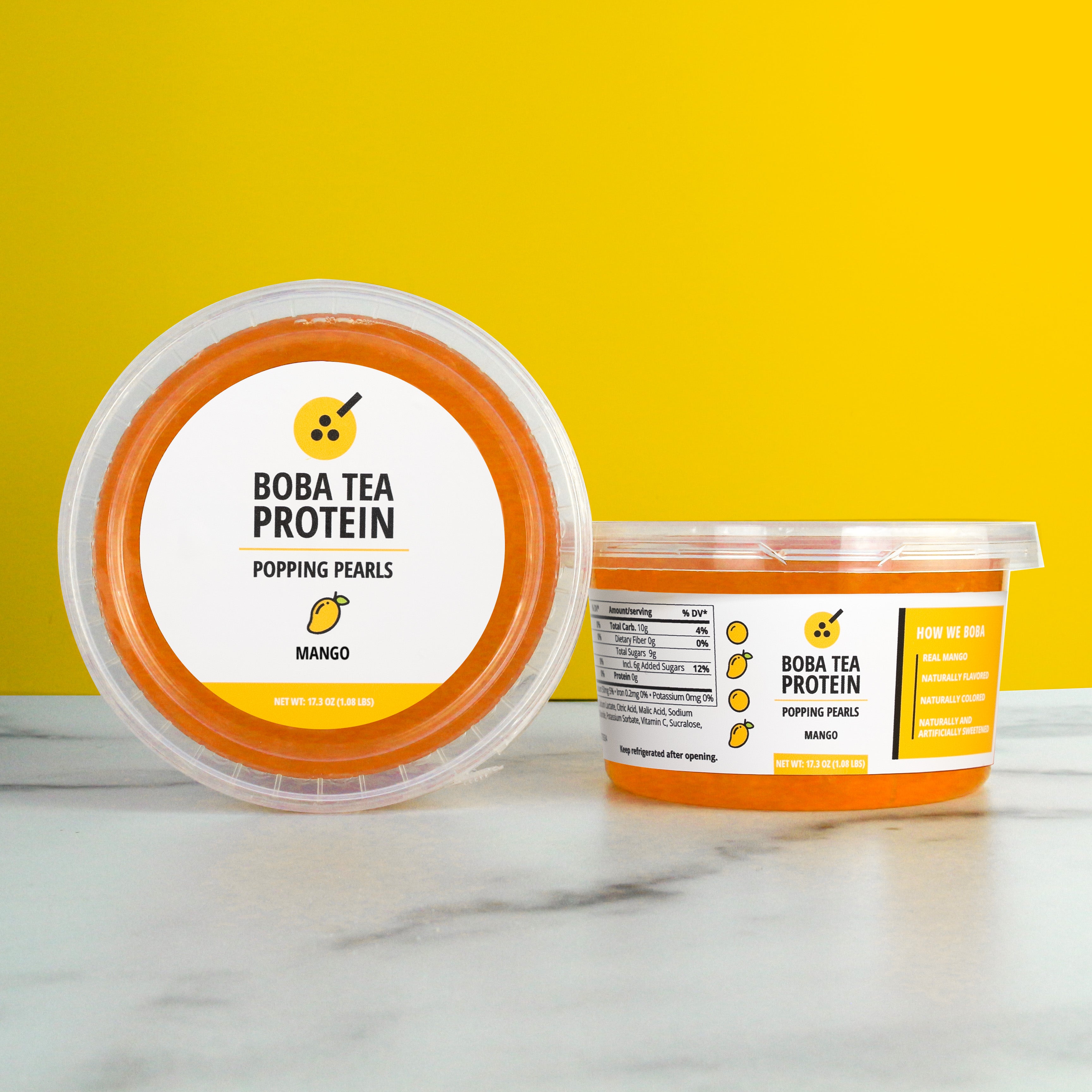 Mango Popping Pearls-Boba Tea Protein