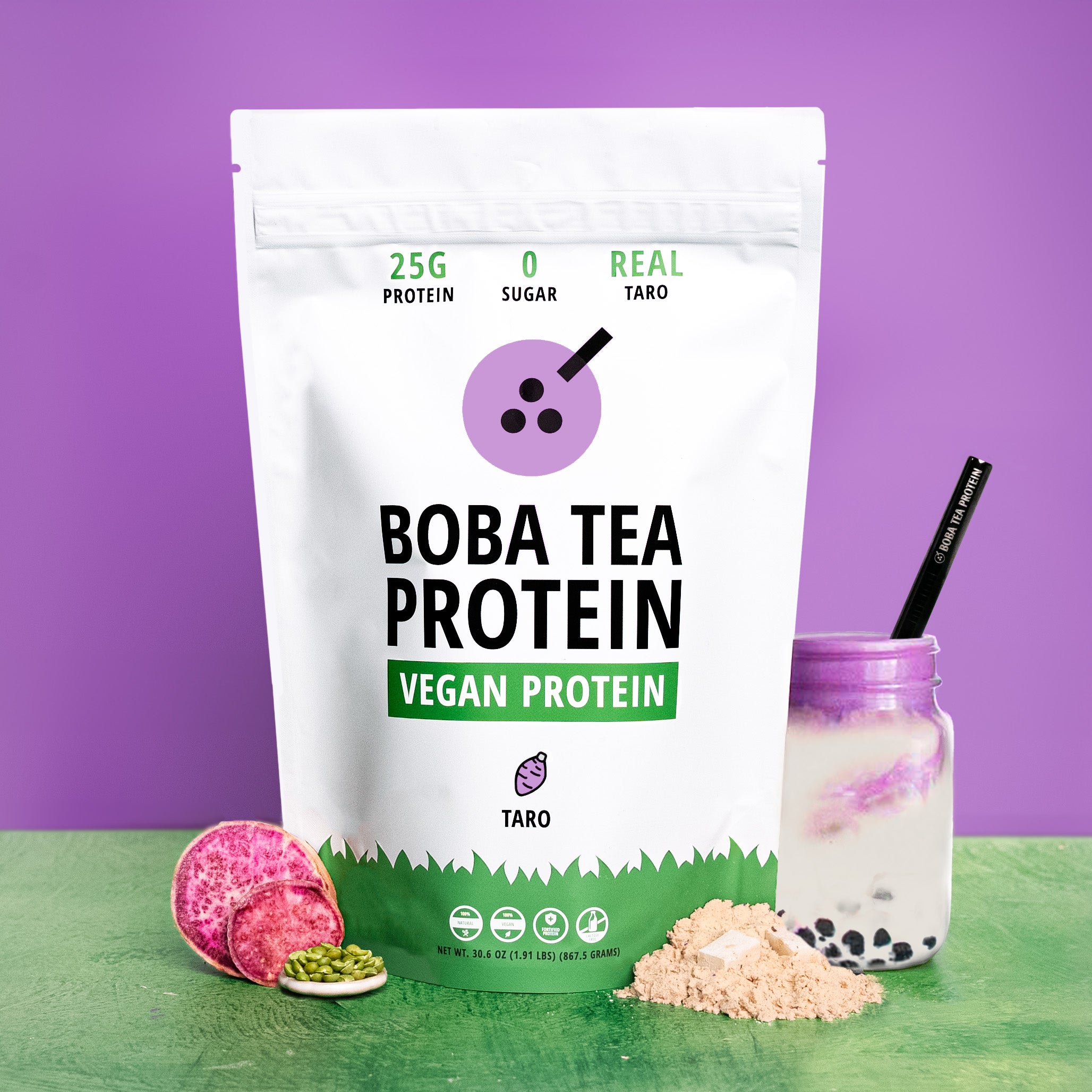 Taro Milk Tea Vegan Protein-Boba Tea Protein