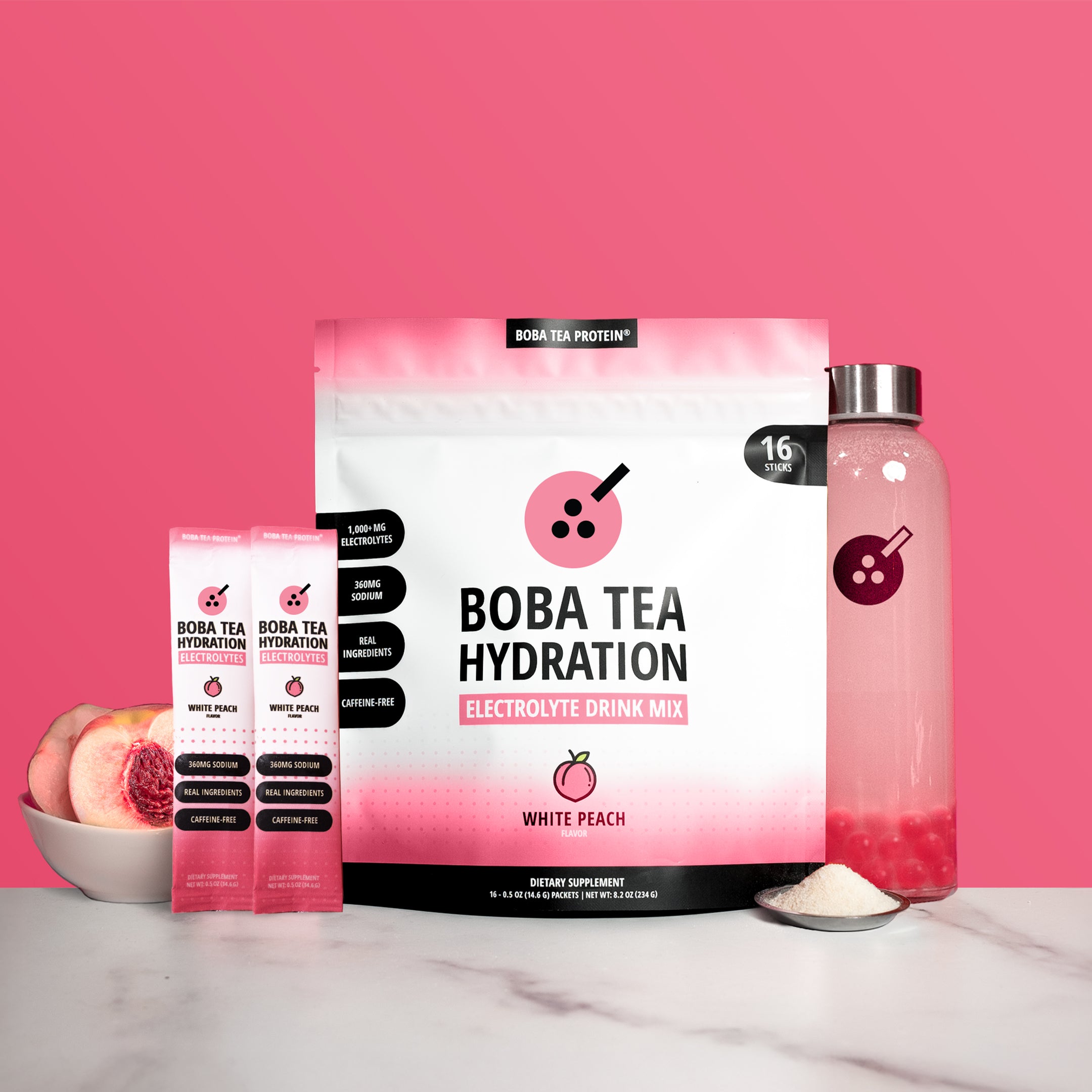 White Peach Hydration-Boba Tea Protein