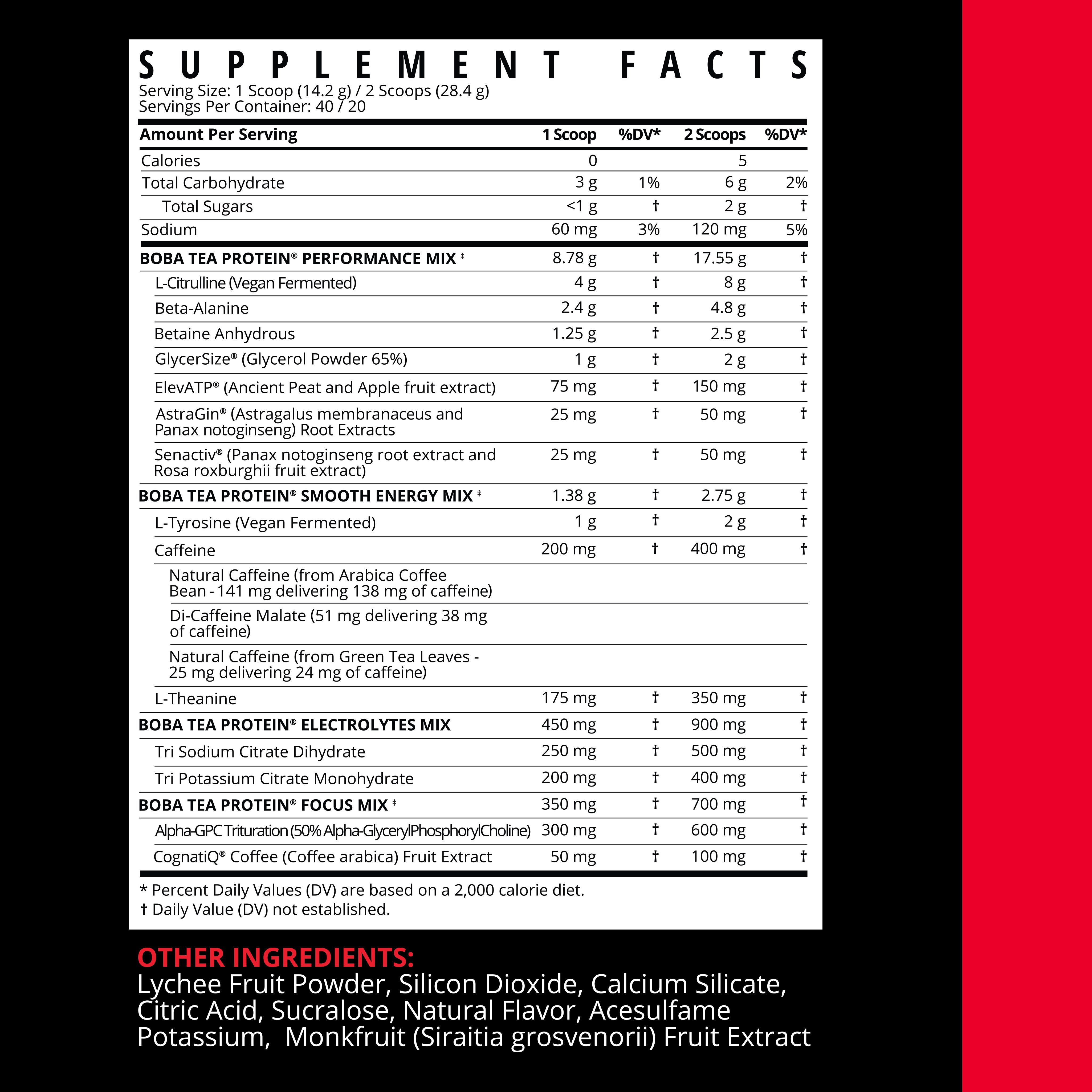Lychee High Stim Pre-Workout-Boba Tea Protein