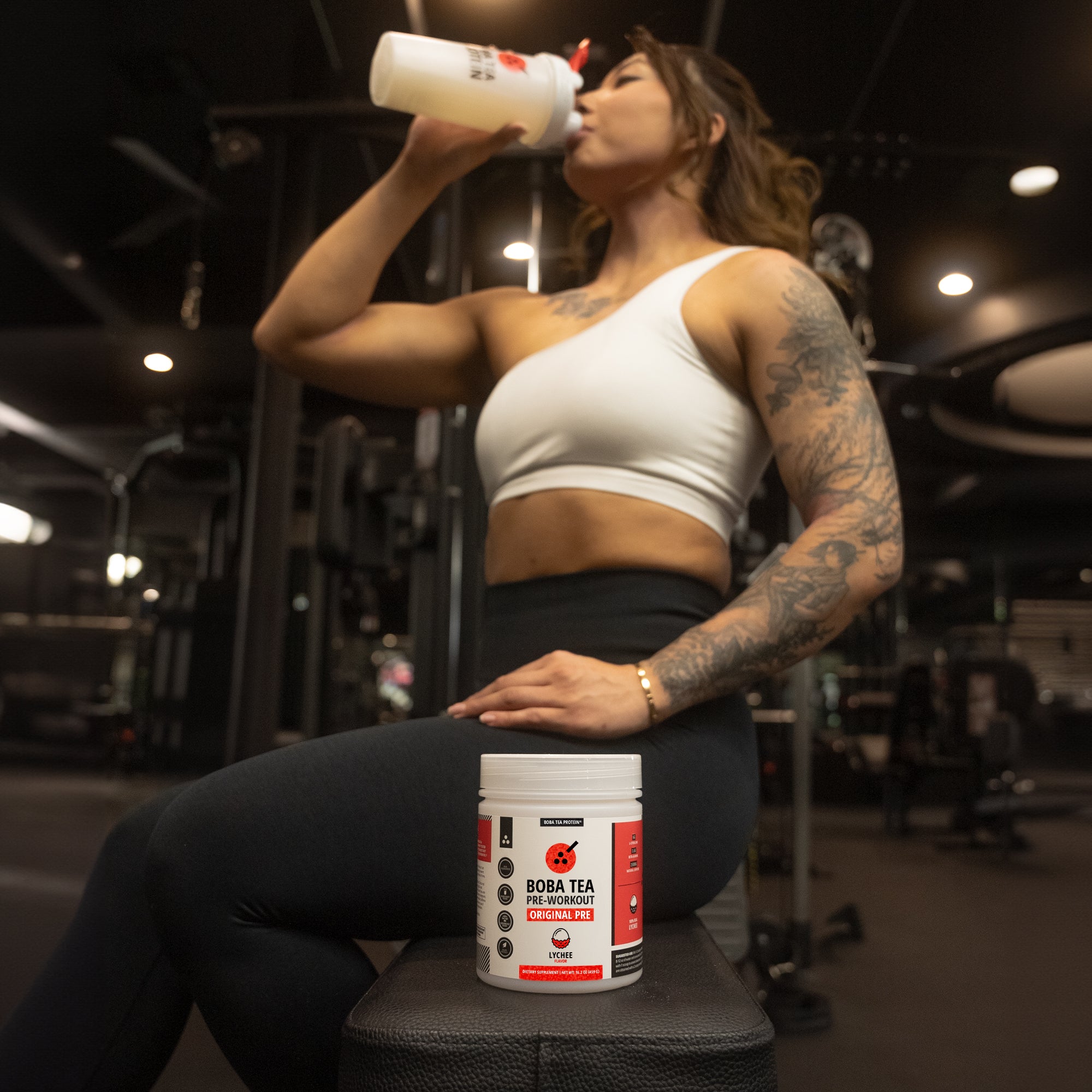 Lychee Pre-Workout-Boba Tea Protein