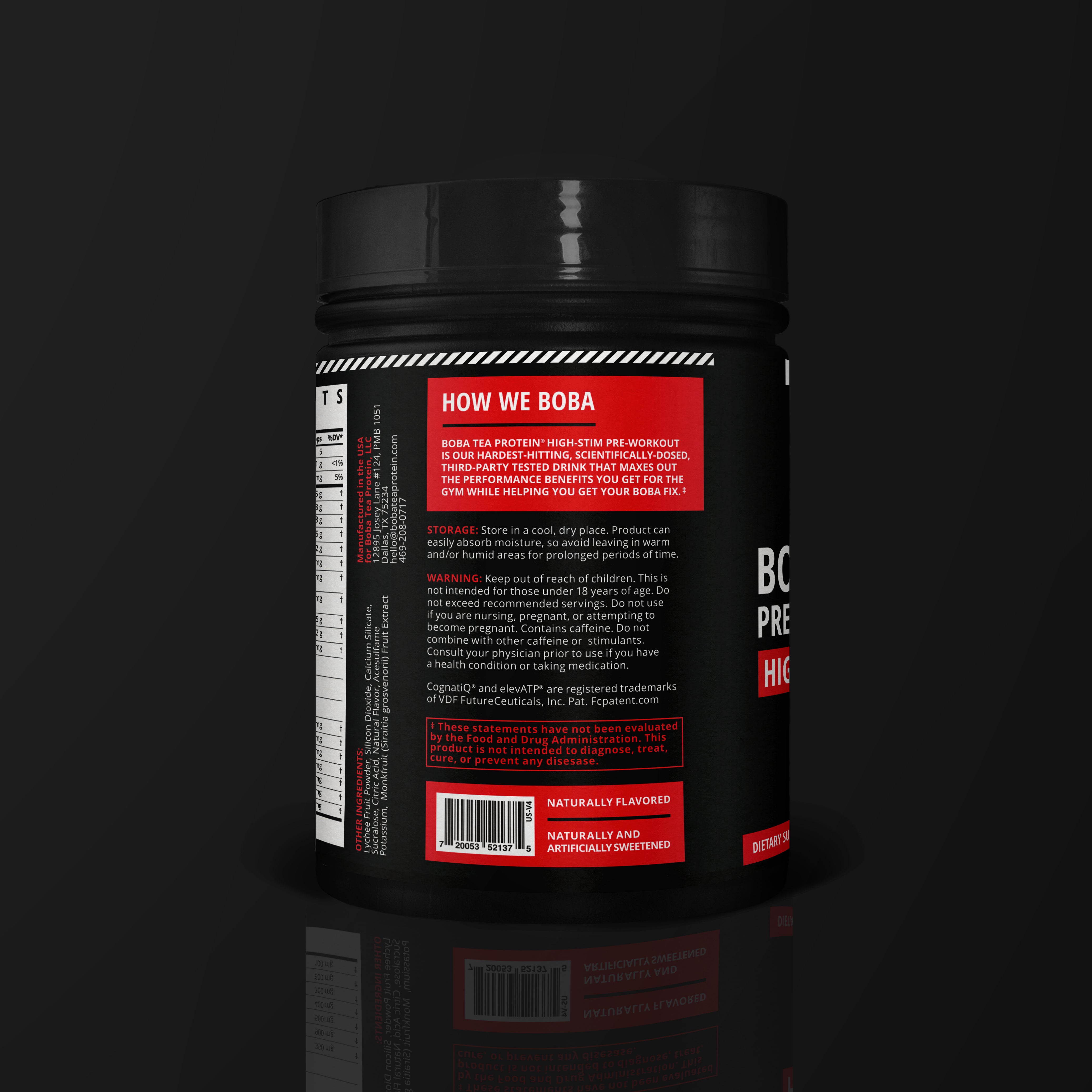 Lychee High Stim Pre-Workout-Boba Tea Protein