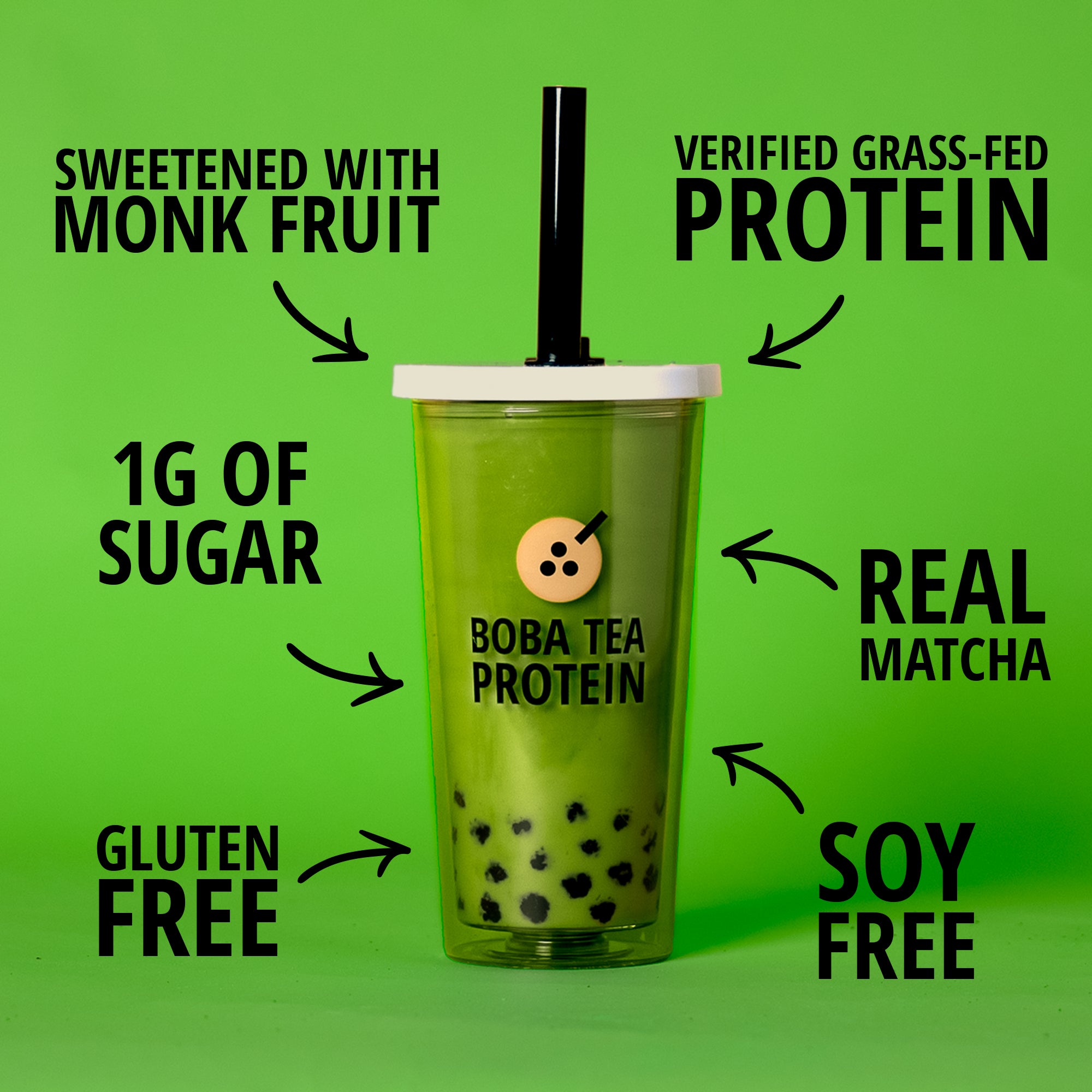 Matcha Latte Whey Protein-Boba Tea Protein