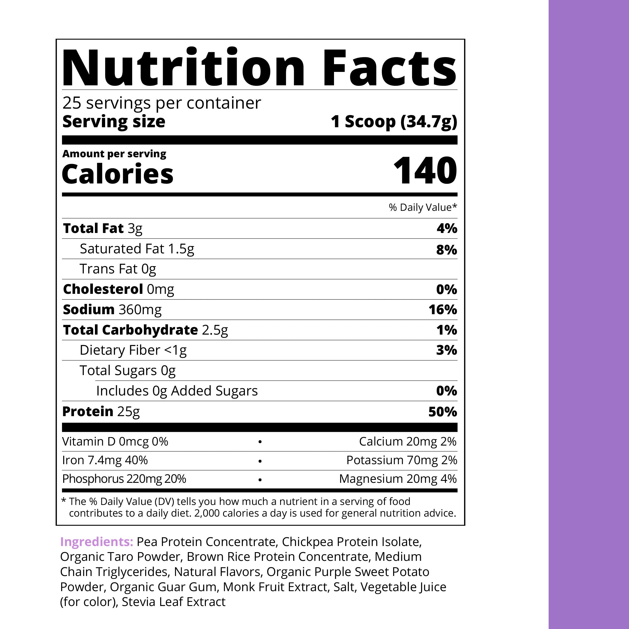 Taro Milk Tea Vegan Protein-Boba Tea Protein