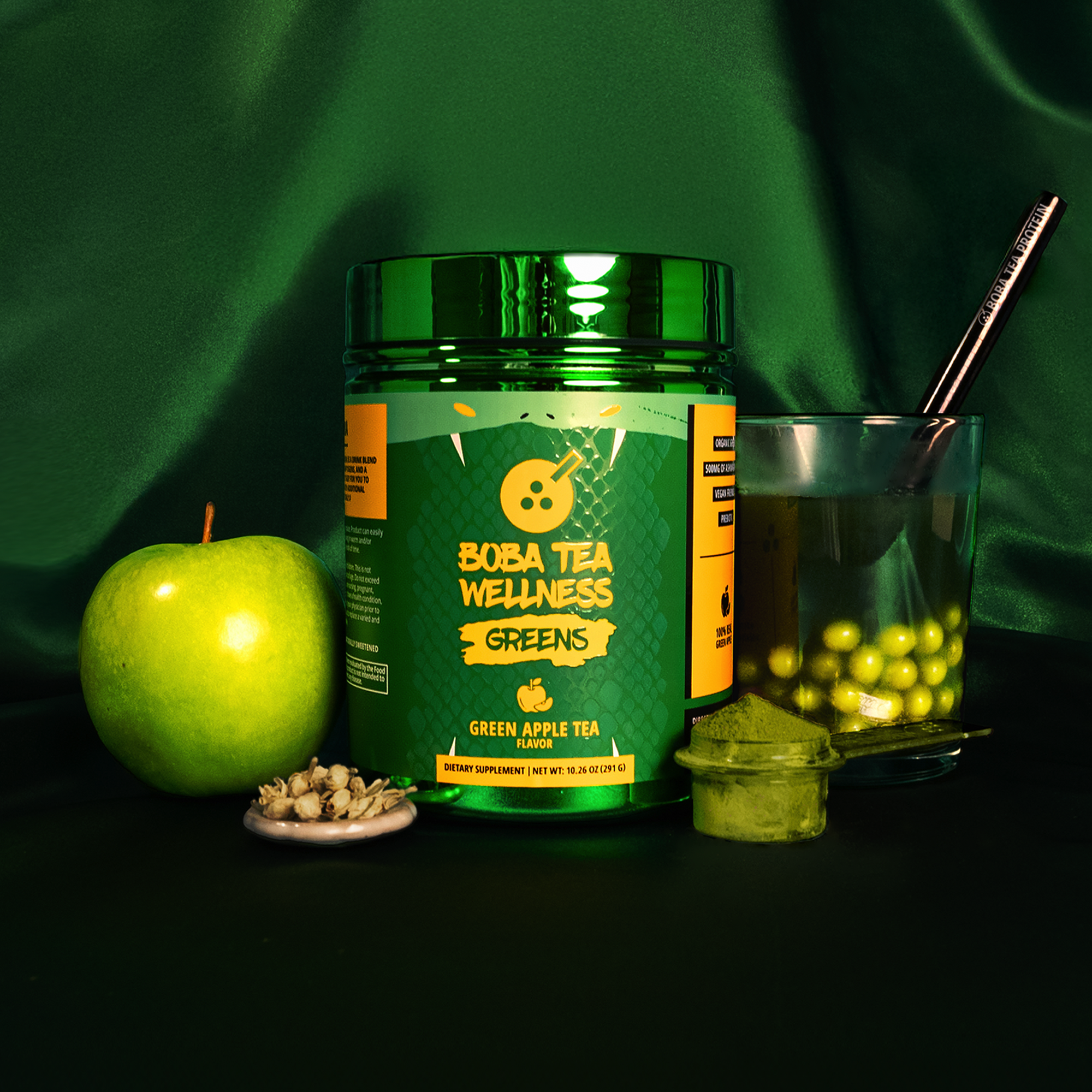 Green Apple Tea Greens-Boba Tea Protein