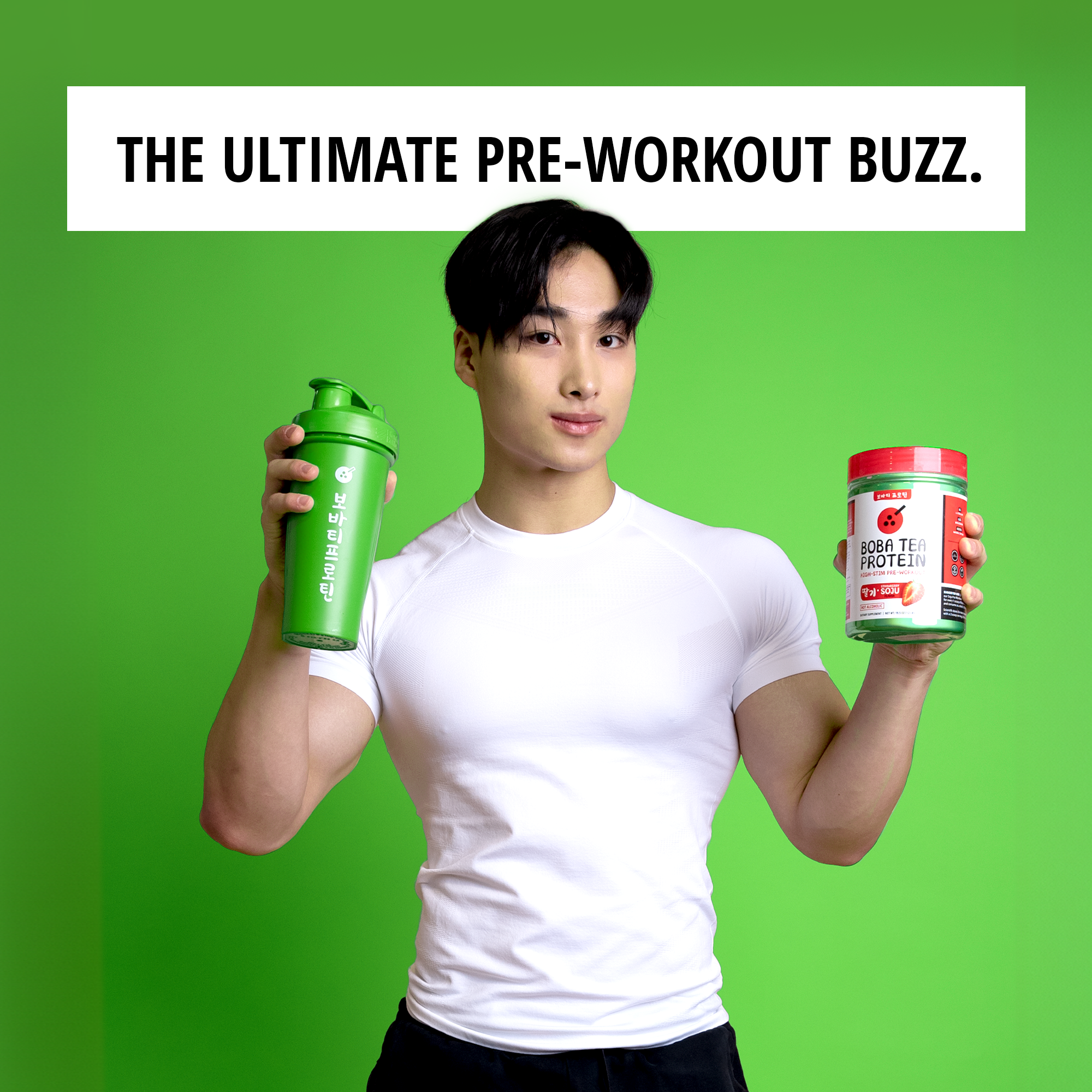 Strawberry Soju High Stim Pre-Workout-Boba Tea Protein