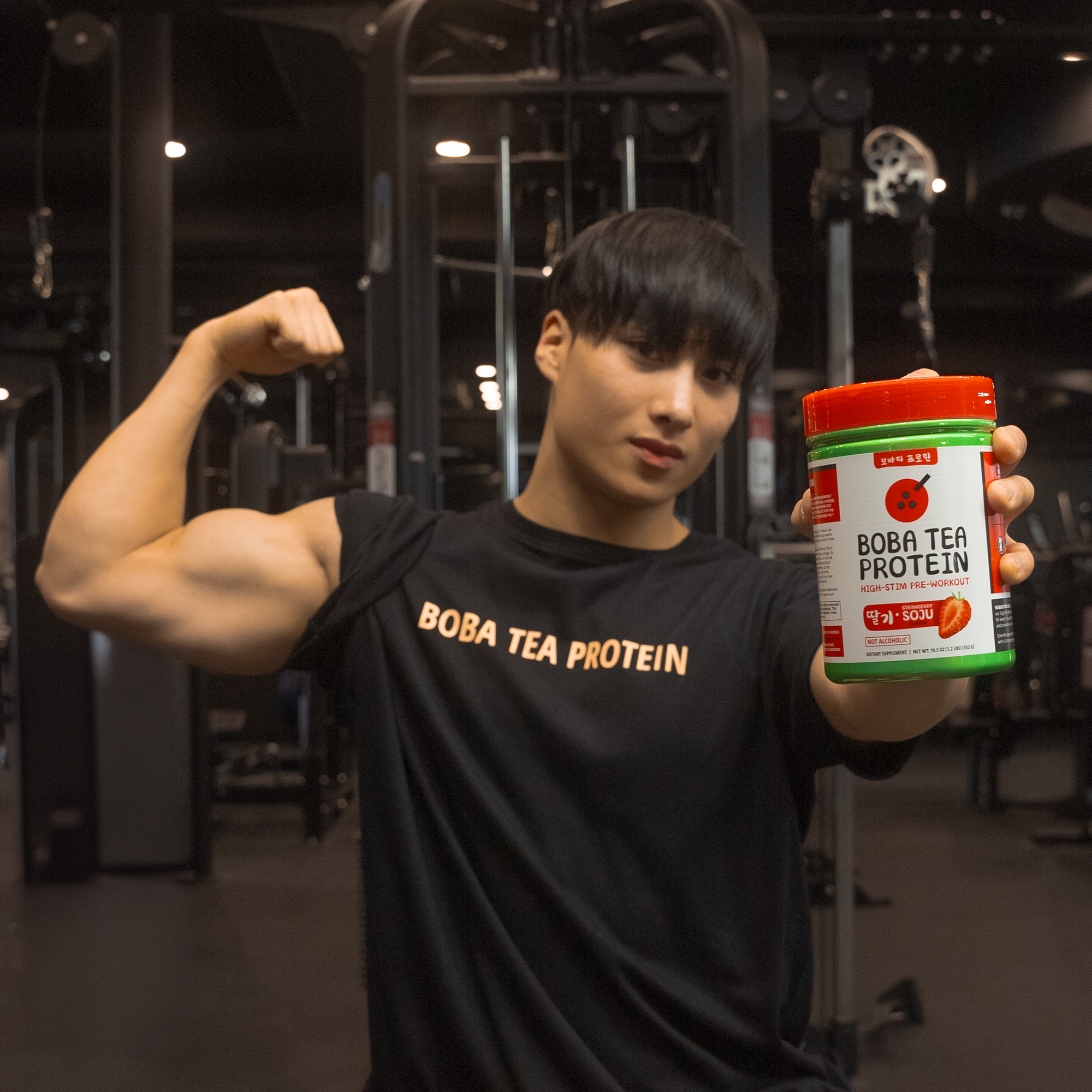 Strawberry Soju High Stim Pre-Workout-Boba Tea Protein
