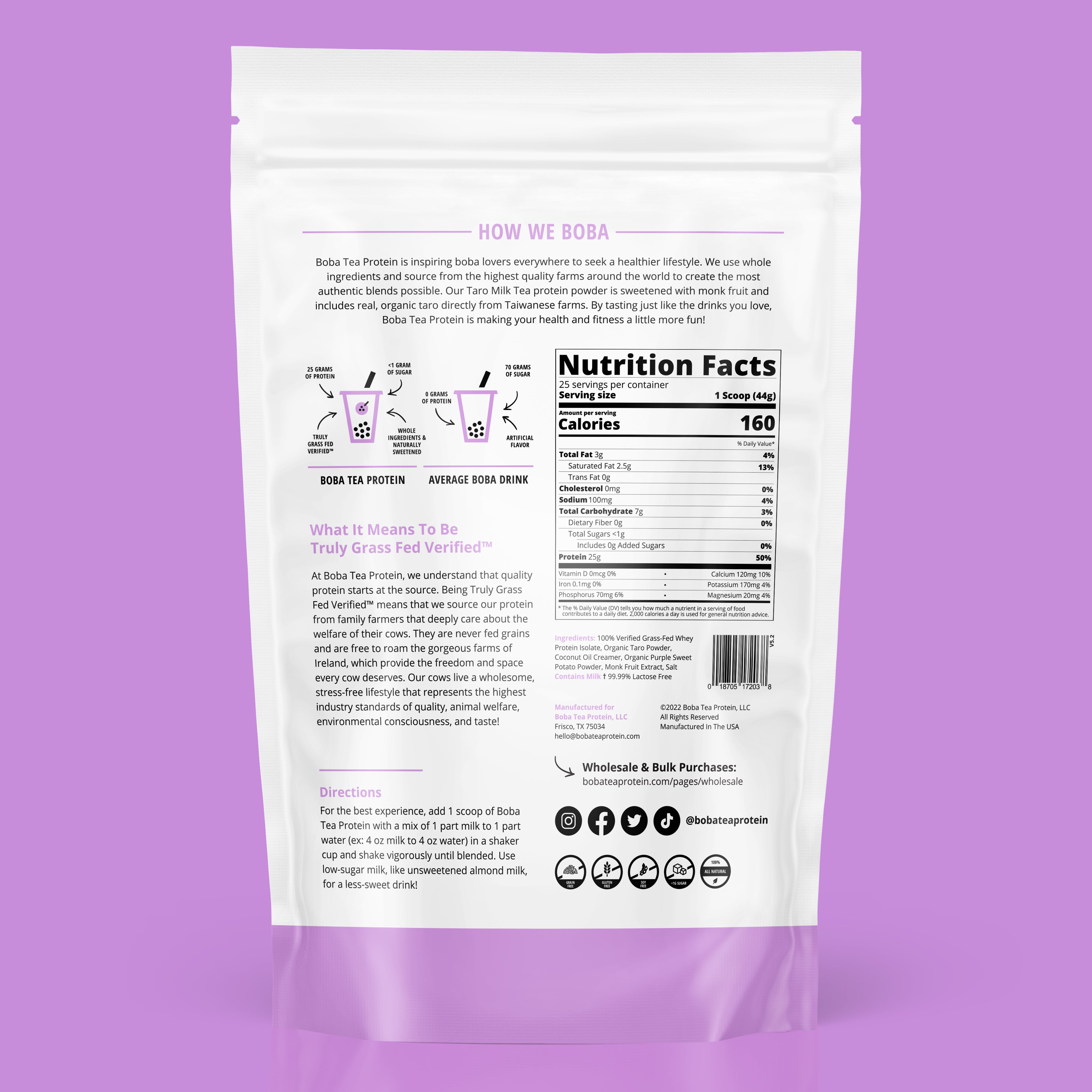 Taro Milk Tea Whey Protein