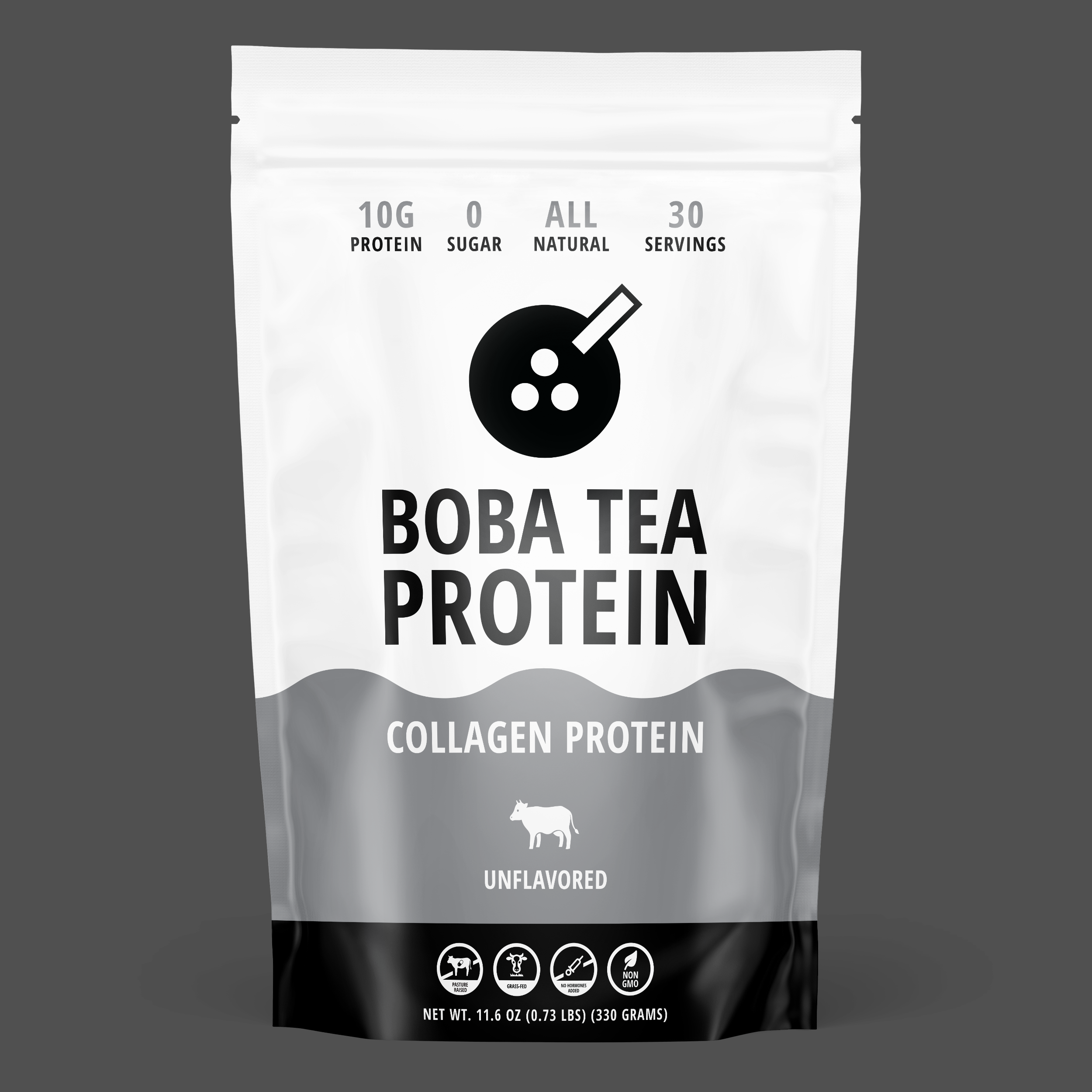 Unflavored Collagen-Boba Tea Protein
