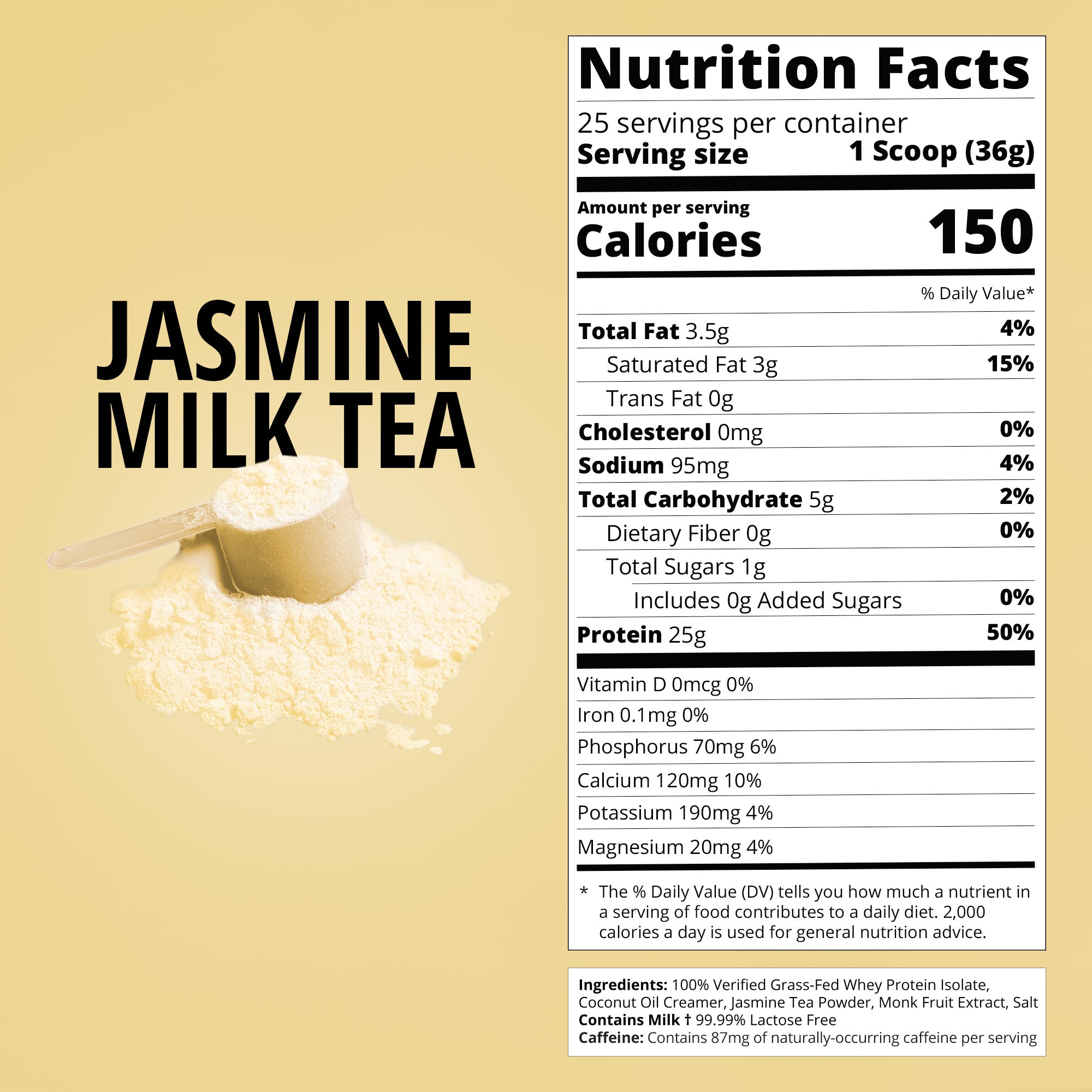 Jasmine Milk Tea Whey Protein-Boba Tea Protein