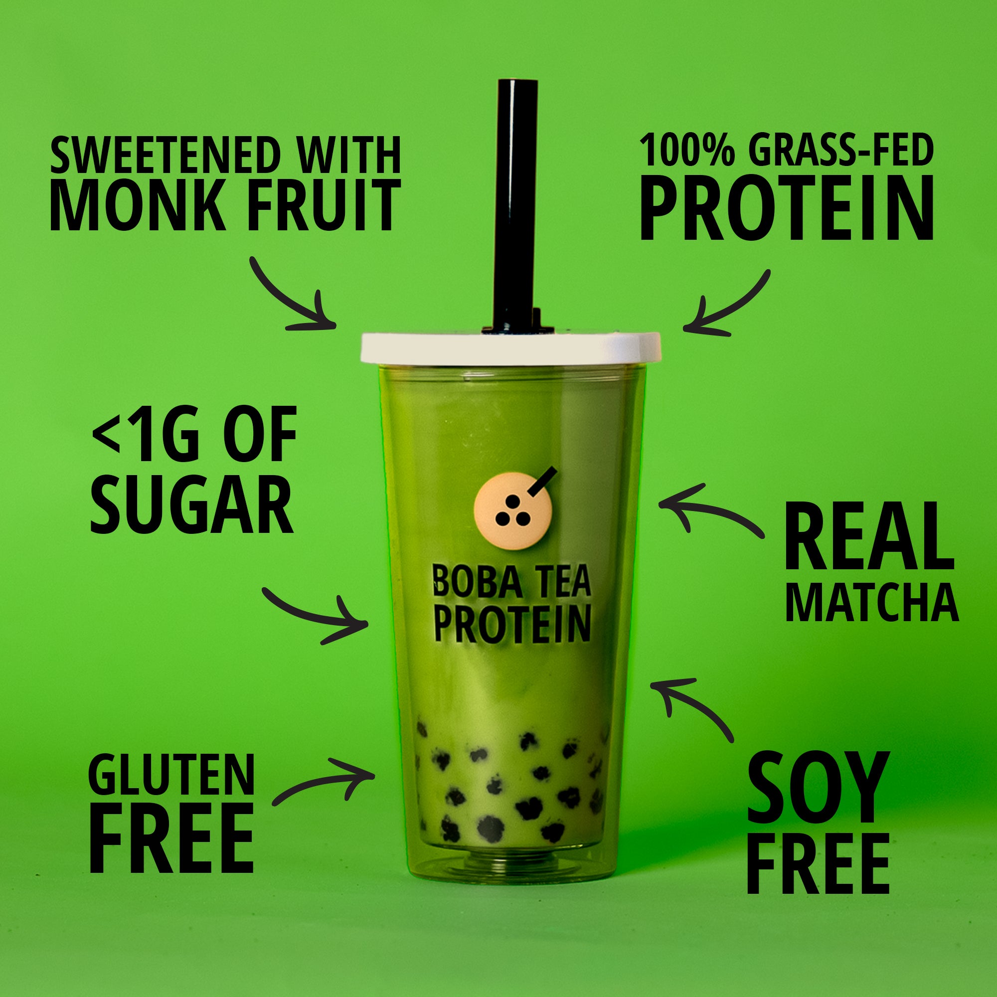 Matcha Latte Whey Protein-Boba Tea Protein