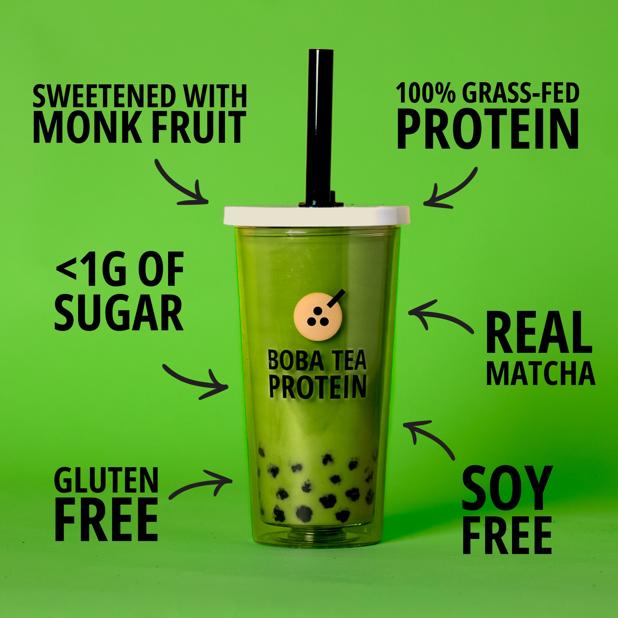 Matcha Latte Whey Protein-Boba Tea Protein