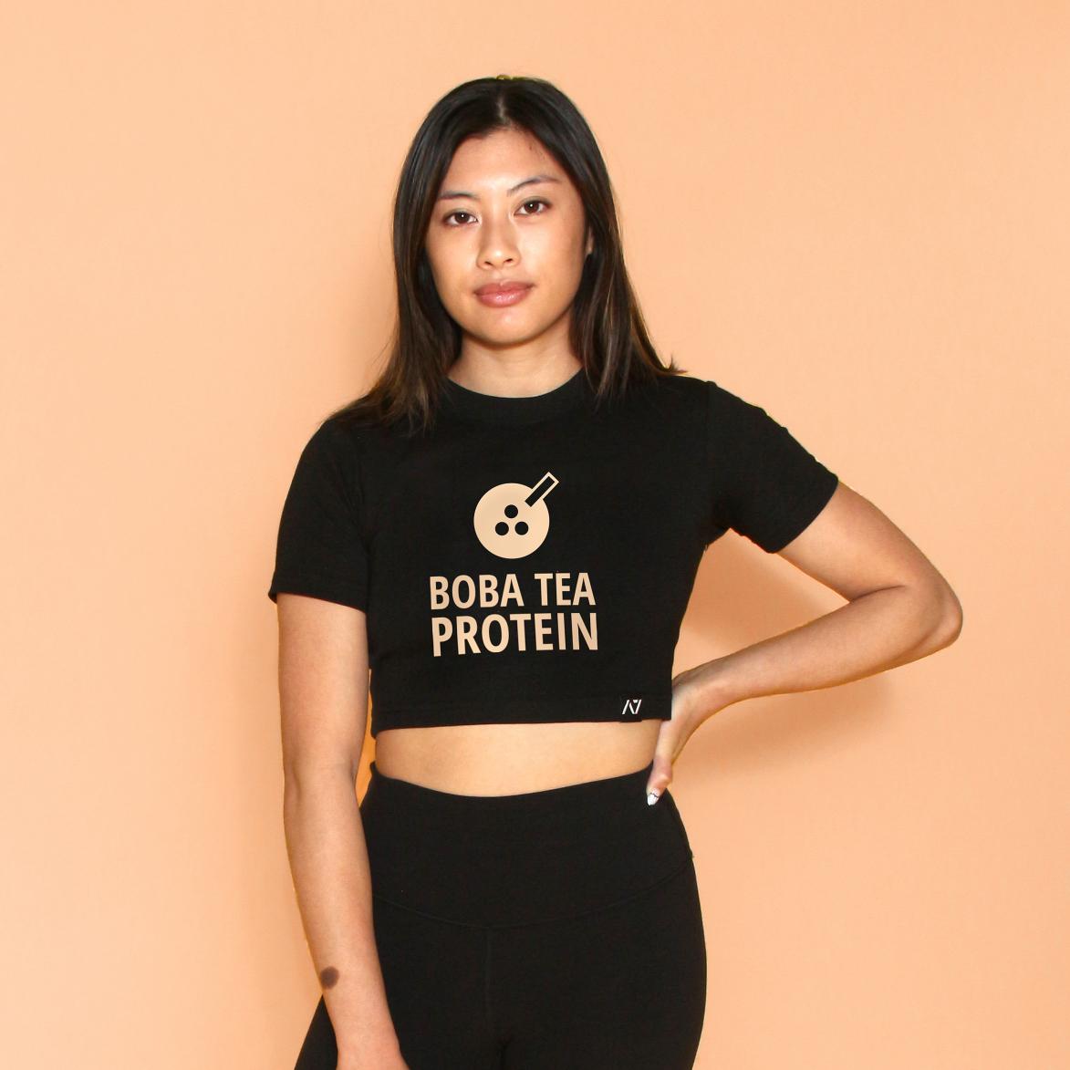 Boba Tea Protein x A7 Intl - Women's Bar Grip Crop-Boba Tea Protein