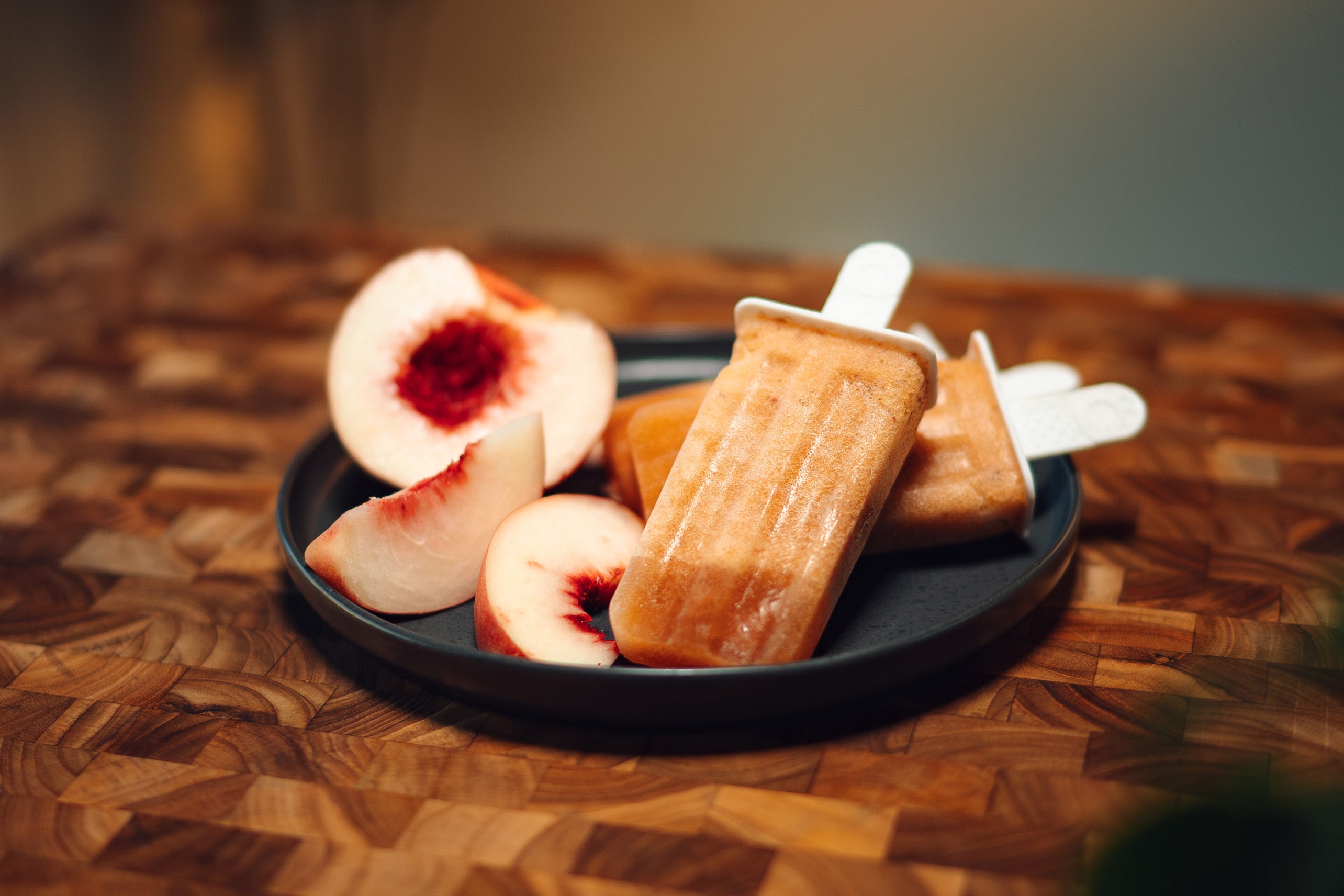 White Peach Oolong Popsicles