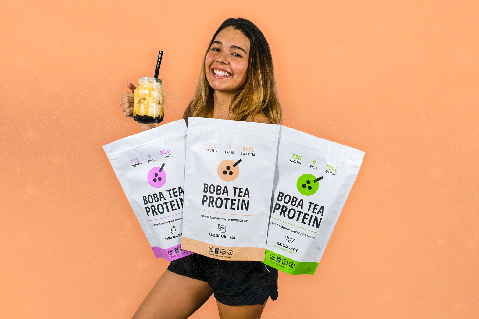High-Protein Brown Sugar Milk Tea-Boba Tea Protein