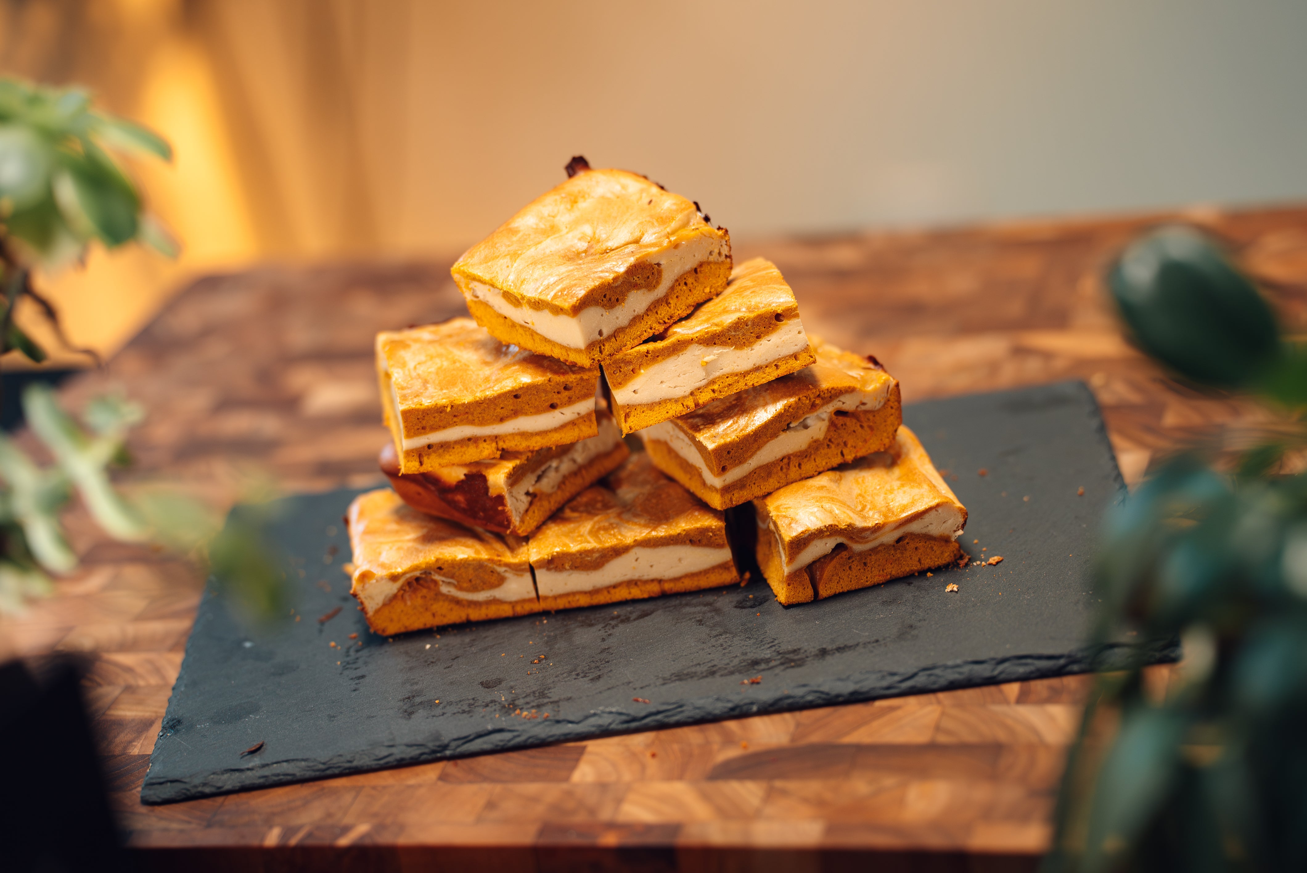 Thai Tea Cheesecake Brownies