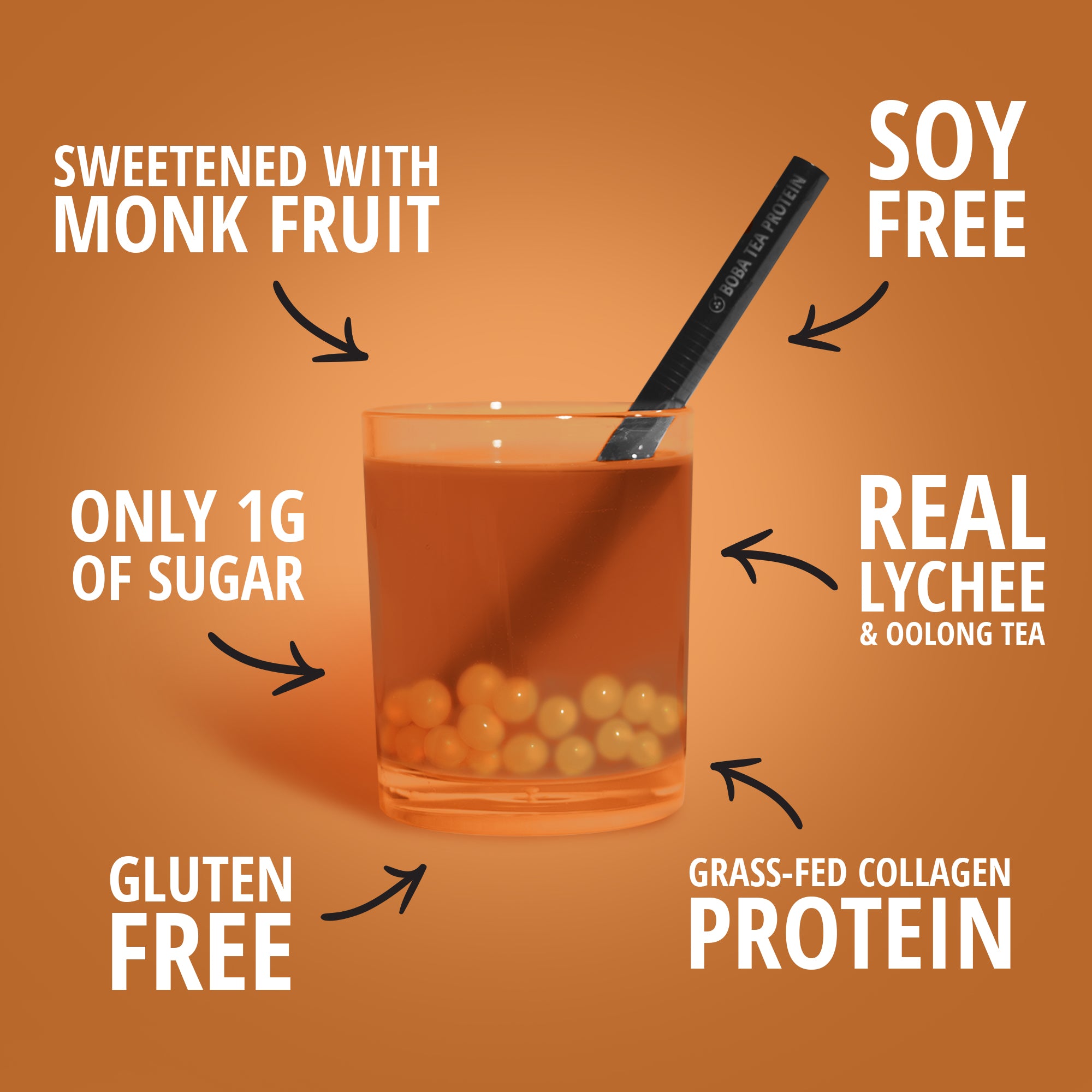 Lychee Oolong Collagen-Boba Tea Protein