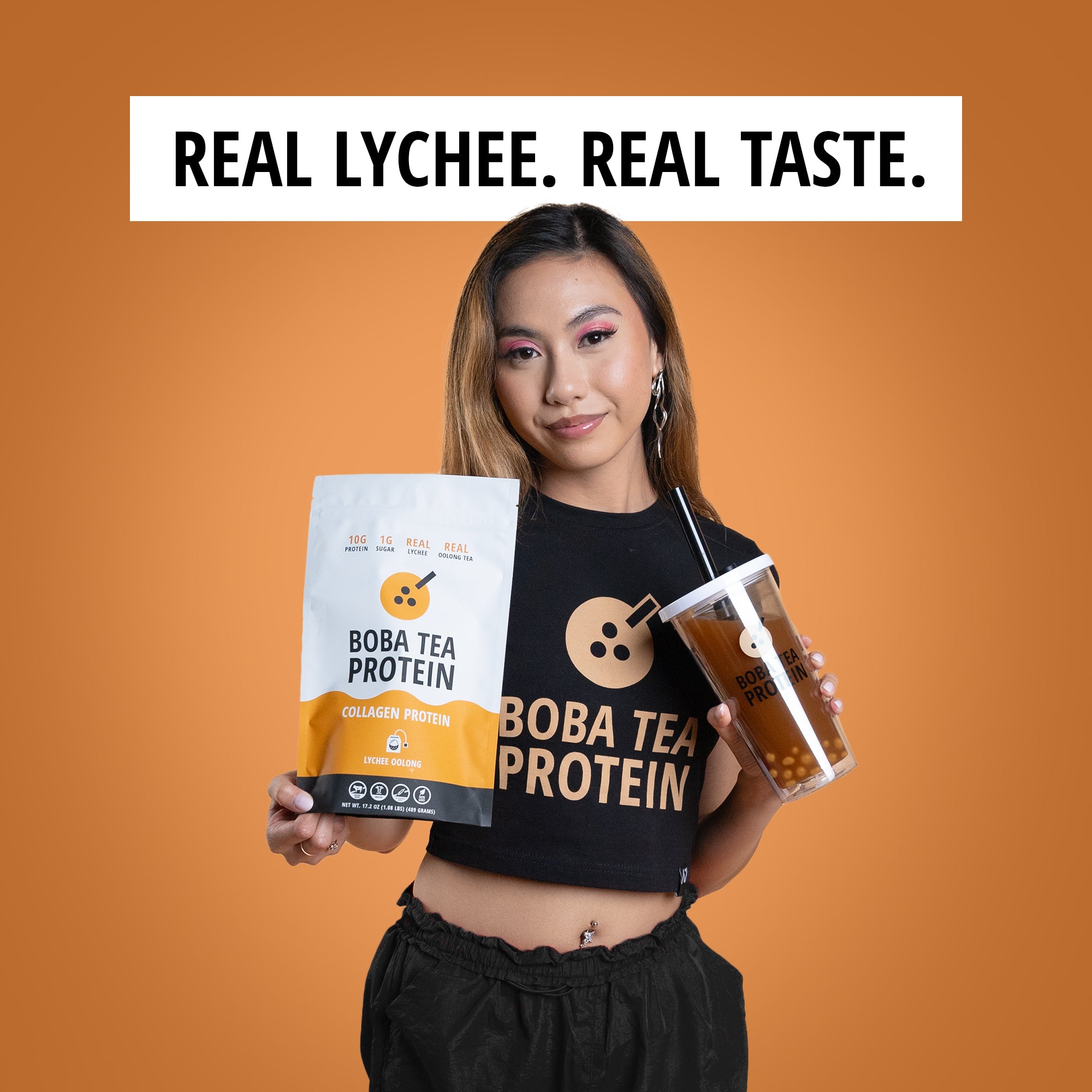 Lychee Oolong Collagen-Boba Tea Protein