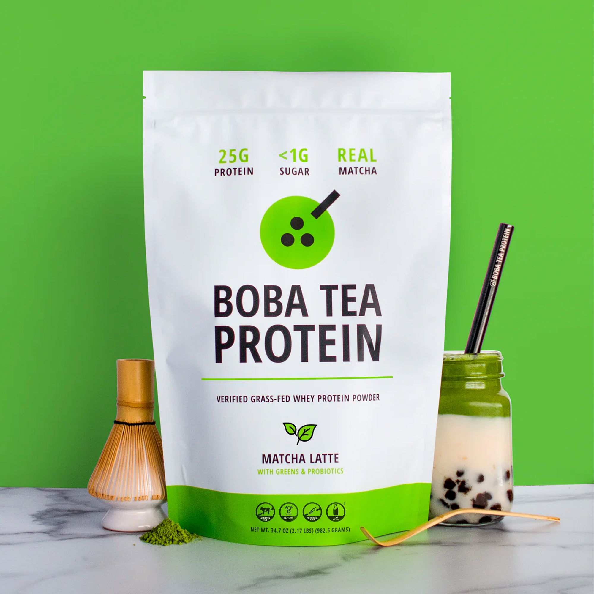 Matcha Latte Whey Protein-Boba Tea Protein